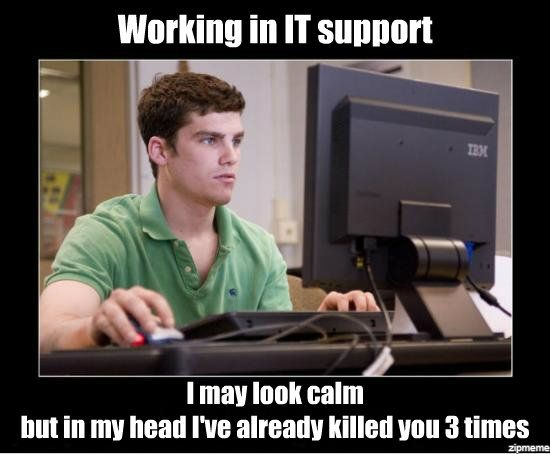 Tech support worker meme