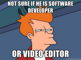 Software developer meme