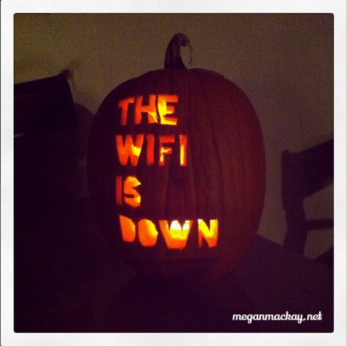 The Wi-Fi is down pumpkin