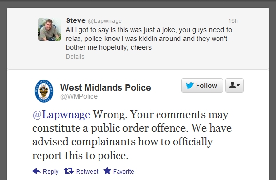 West Midlands Police tweet