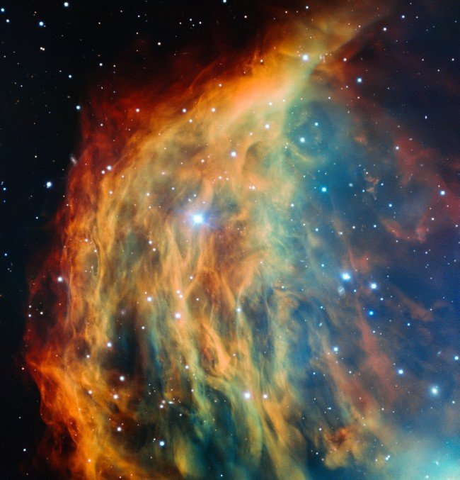 Medusa Nebula, which is showing us the future of our very own sun, which won’t stay warm forever – via ESO