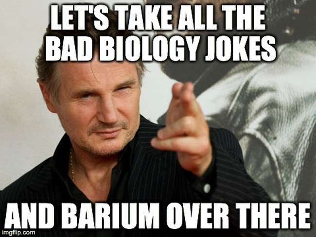Biologist meme, Liam Neeson joke