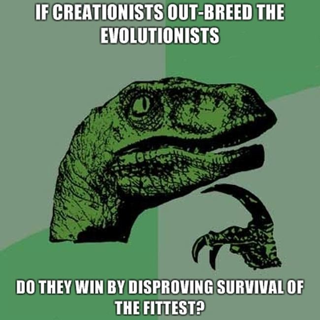 Biologist meme, The dilemma that ended dinosaurs' cognitive thought.