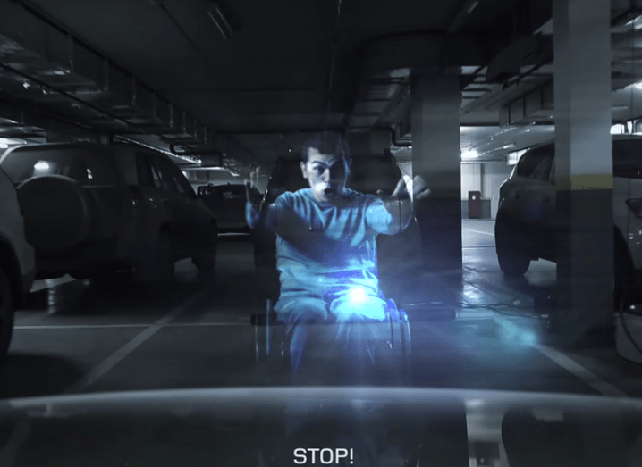 Hologram in disabled bay