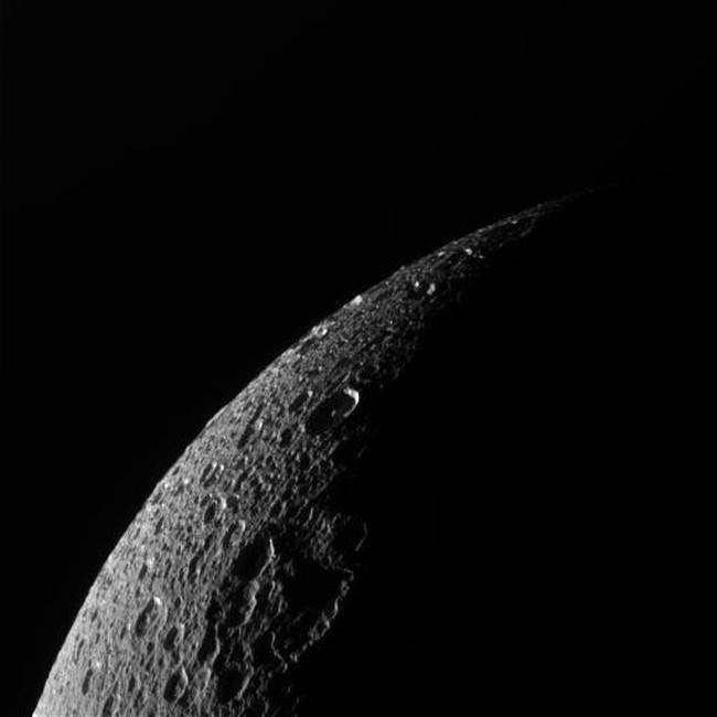 Saturn's moon Dione - Space Photography