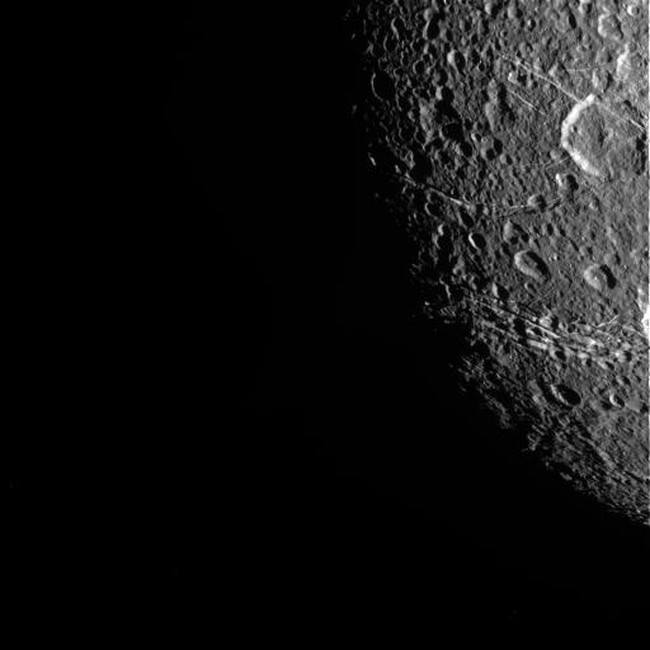 Saturn's moon Dione - Space Photography