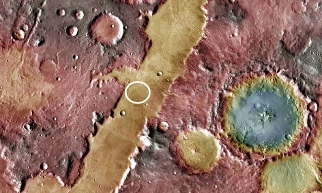 Possible site of Martian glass