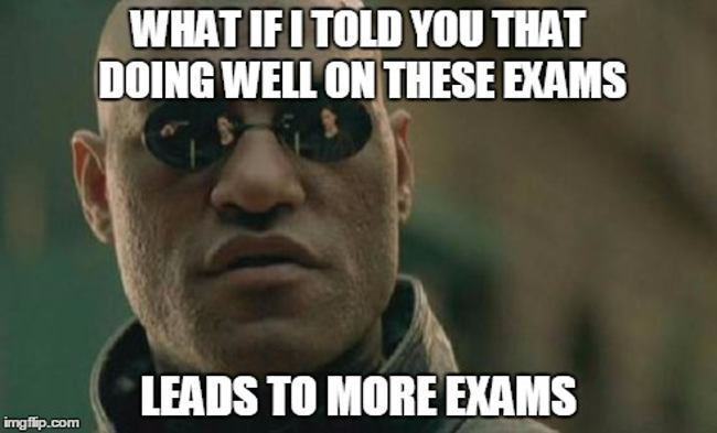 Morpheus discusses what doing well in the Leaving really means