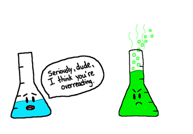 chemistry meme over reaction
