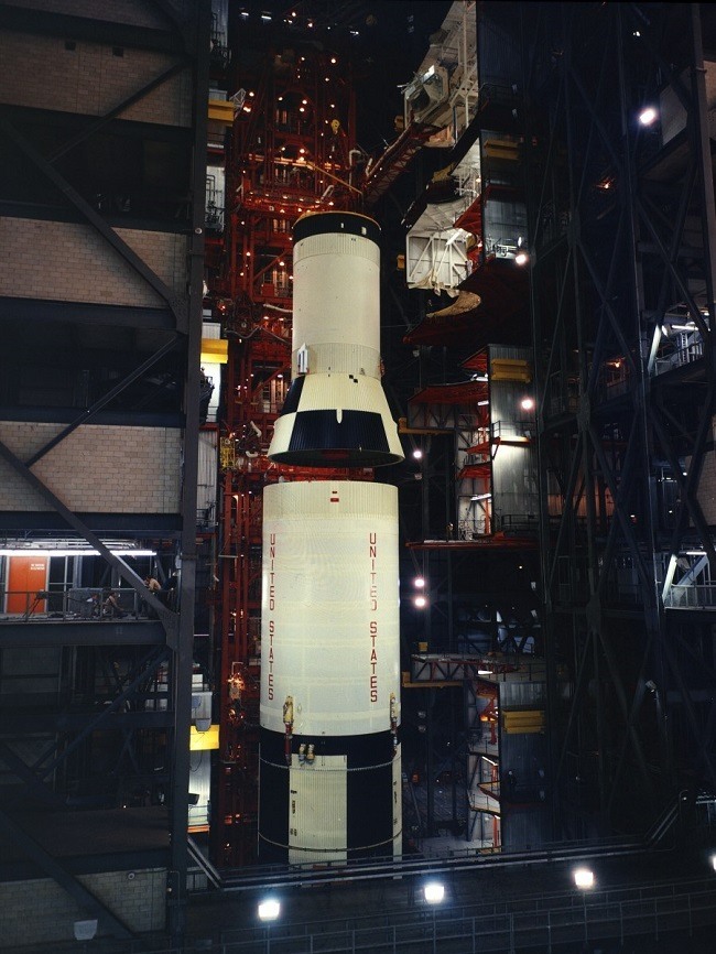 Apollo 11 photos Saturn V being prepared for launch