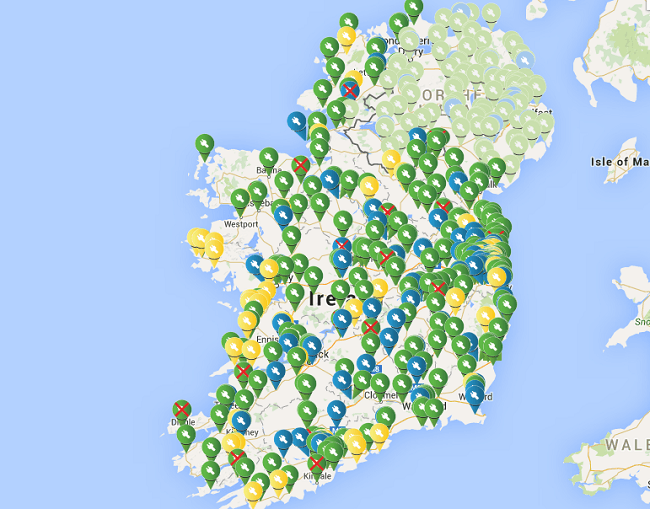 EV charging points in Ireland