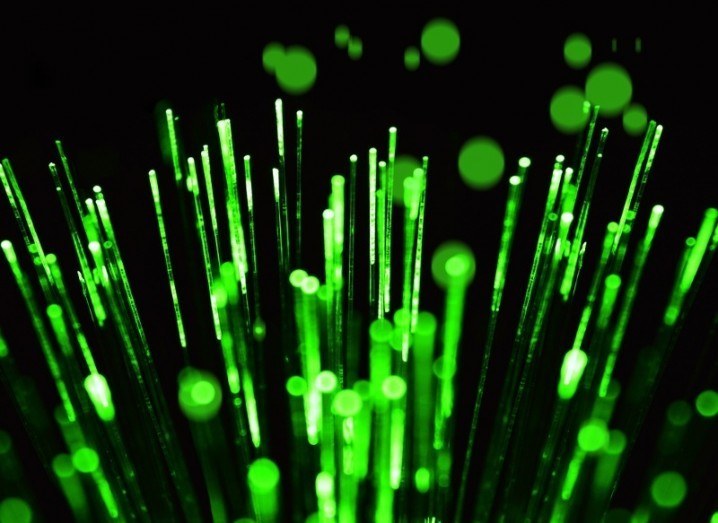 Carrigaline: Fibre optics cable, glowing green