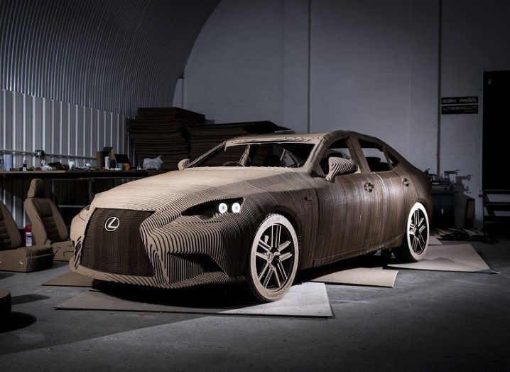 Lexus' cardboard car