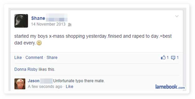 Christmas Facebook fail