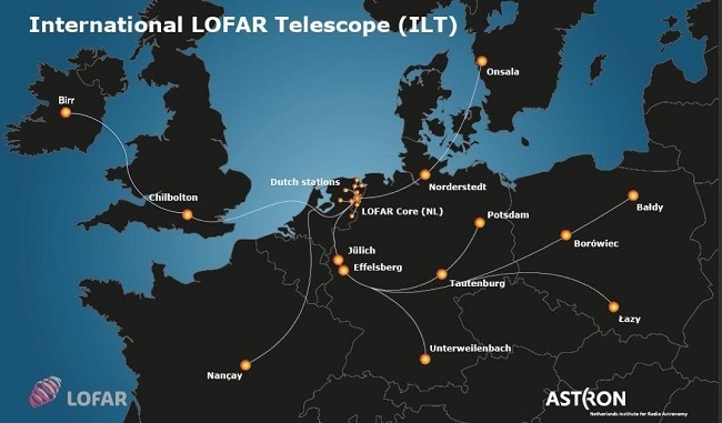 LOFAR telescopes map