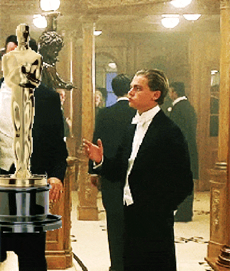 Oscar: Leo getting ignored by Oscar on the Titanic