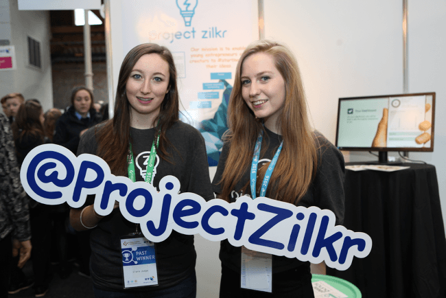 Ciara Judge and Émer Hickey at 2016 BT Young Scientist Exhibition