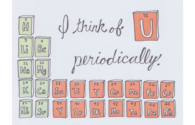 Periodic table funny valentines