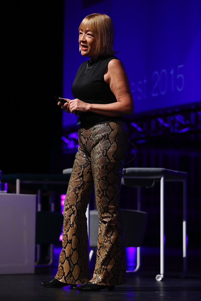 Cindy Gallop at Inspirefest 2016. Image via Conor McCabe Photography