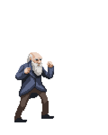 Charles Darwin pixel art