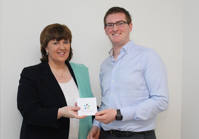 Richard Lally pictured with Dr. Patricia Mulcahy earlier this year, via IT Carlow