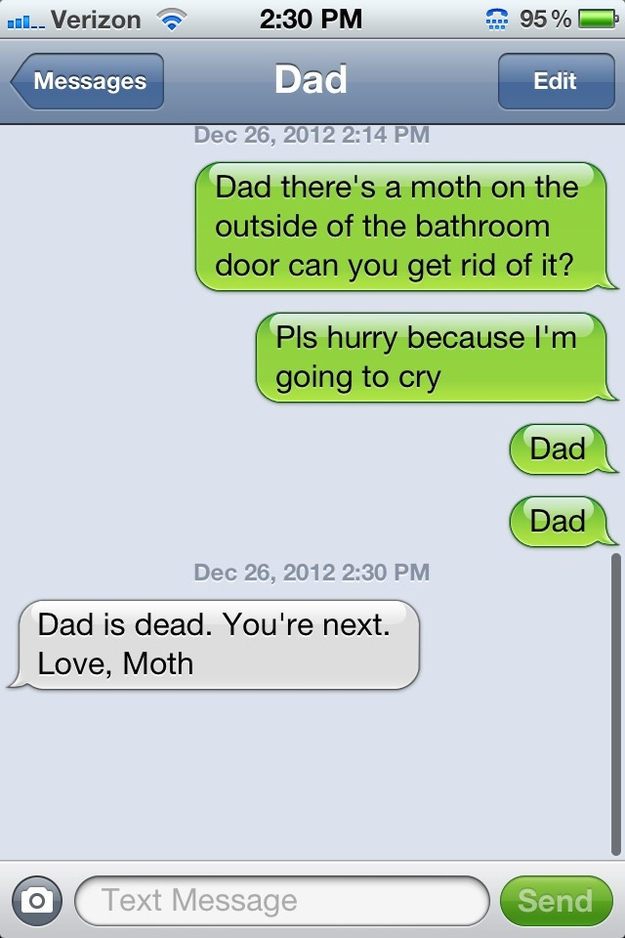 Dad joke via text