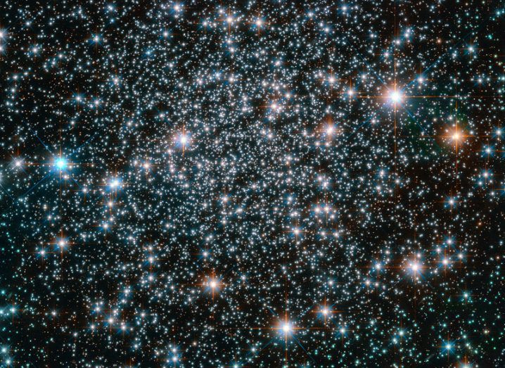 This 10.5-billion-year-old globular cluster, NGC 6496, is home to heavy-metal stars of a celestial kind! The stars comprising this spectacular spherical cluster are enriched with much higher proportions of metals — elements heavier than hydrogen and helium are curiously known as metals in astronomy — than stars found in similar clusters. ESA/Hubble & NASA