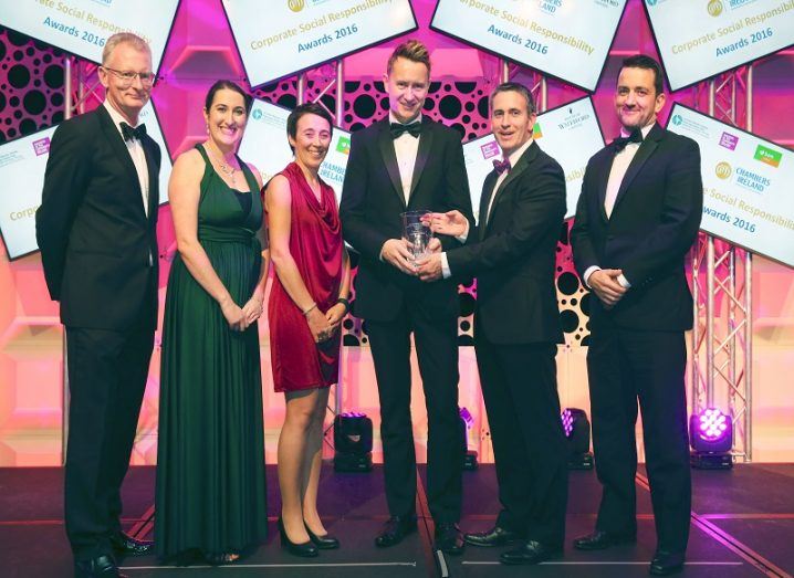 PayPal team accepting CSR Ireland Award