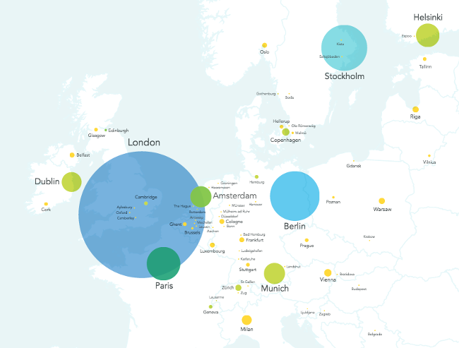 Techstars' investment map of Europe