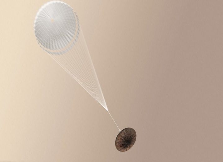 Schiaparelli lander with parachute