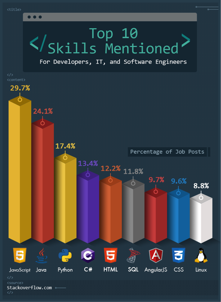 coding skills info graphic