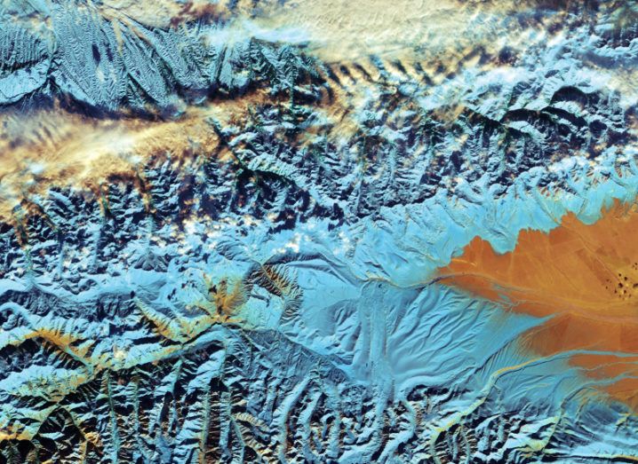 China’s Tian Shan mountains. Image: Contains modified Copernicus Sentinel data (2016), processed by ESA