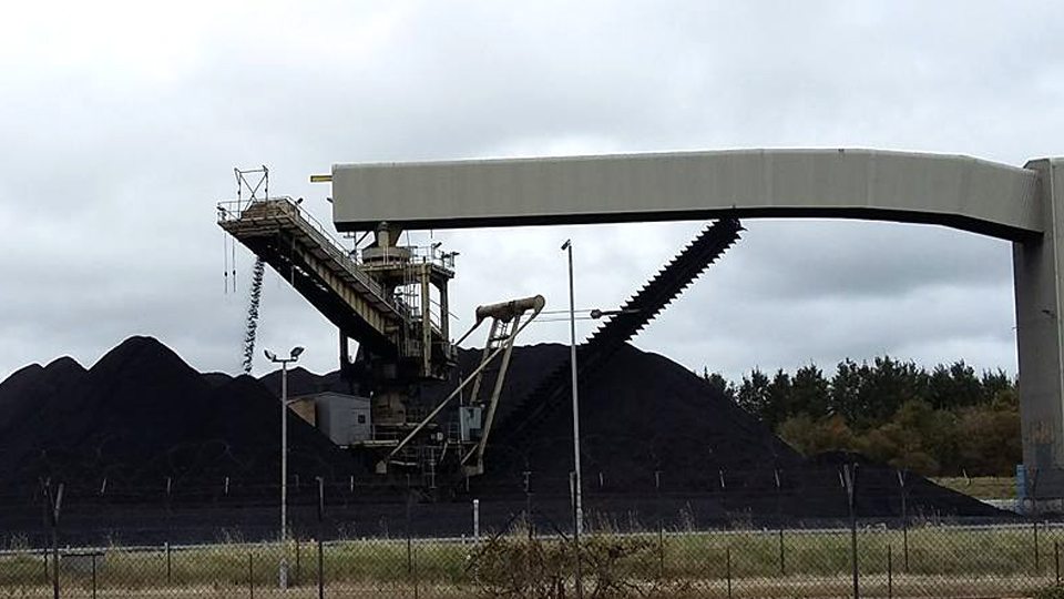 Mountains of coal at Kilroot Power Station