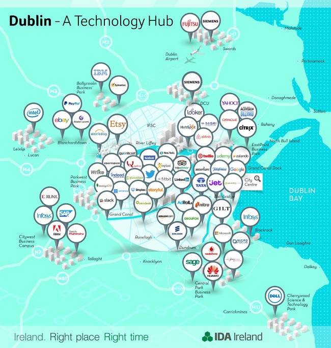 IDA infographic: Dublin is the digital hub of Europe