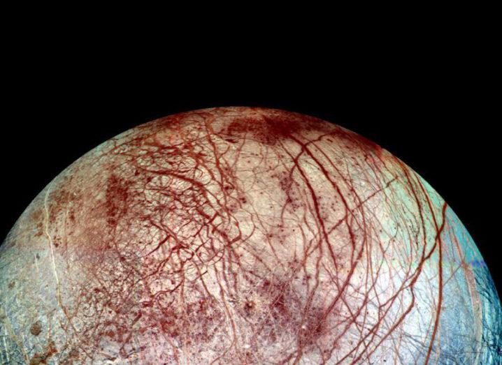 Jupiter’s moon, Europa. Image: NASA/JPL/University of Arizona