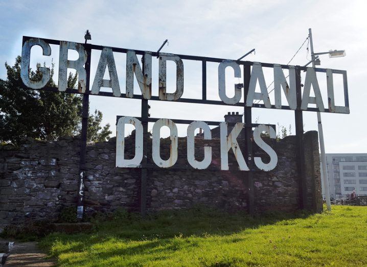 Grand Canal Docks sign