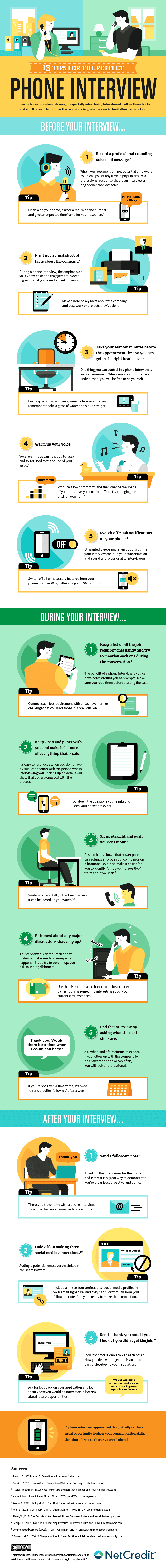 Phone interview infographic