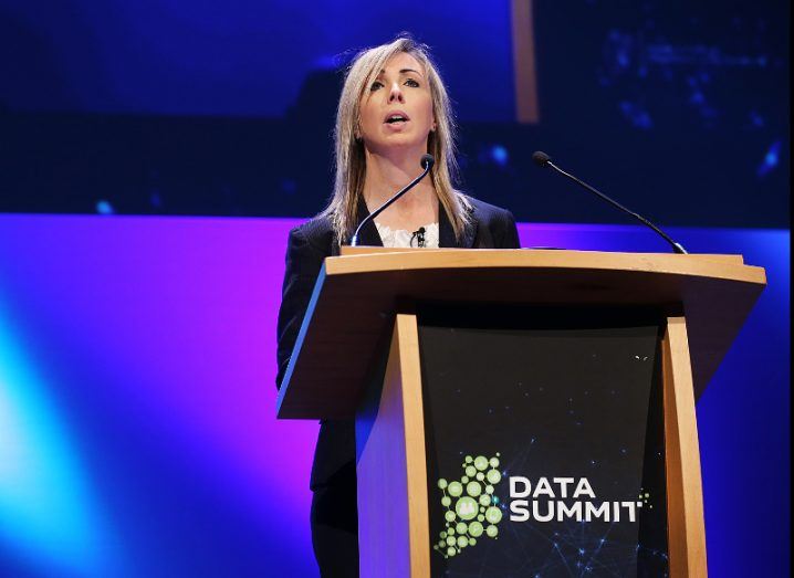 Helen Dixon, Irish Data Protection Commissioner, speaking at the Data Summit at the Convention Centre in Dublin.