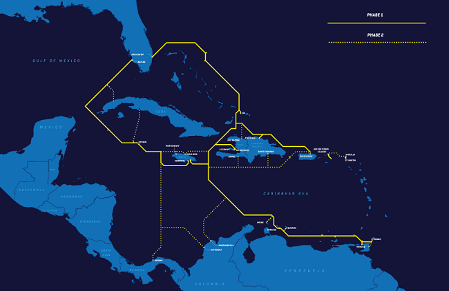 Deep Blue cable map