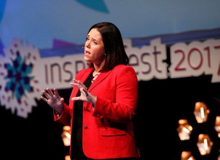 Dr Anita Sands speaking at Inspirefest 2017. Image: Conor McCabe Photography