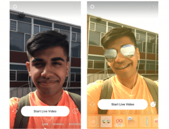 Instagram adds face filters to live video