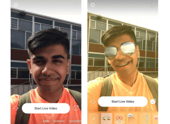 Instagram live filters