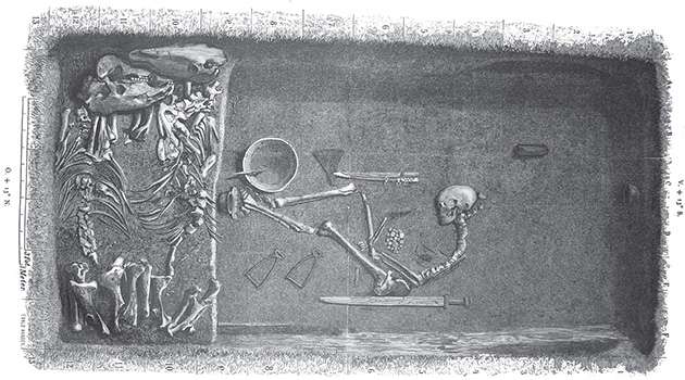 Viking warrior grave
