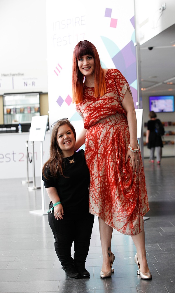 Sinéad Burke and Ana Matronic at Inspirefest 2017.