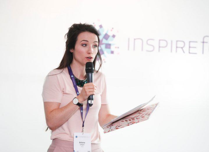 Researchfest coordinator Arlene Gallagher hosts the 2017 event at Inspirefest
