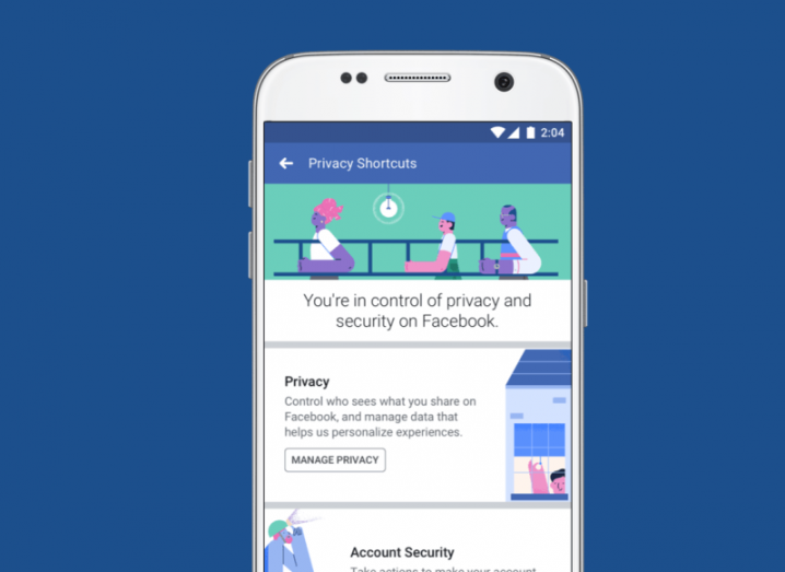 Facebook privacy menu