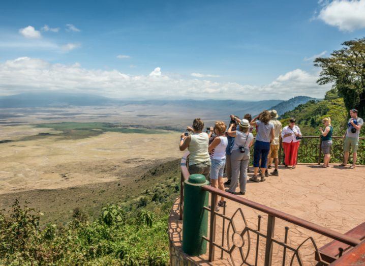 View over Ngorongoro conservation area in Tanzania