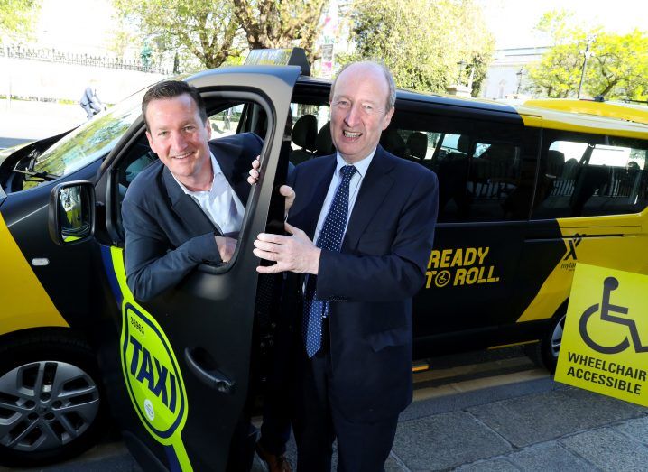 From left: General manager for Ireland at Mytaxi, Alan Fox and Minister for Transport, Tourism and Sport, Shane Ross TD.