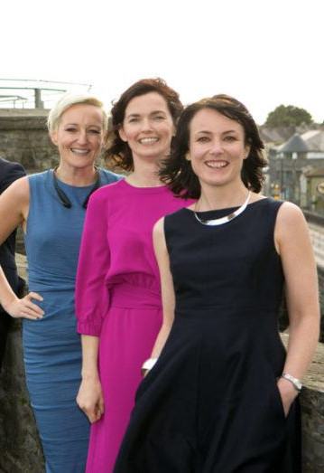 Emily Ross, Gráinne Barry and Martina Skelly line up for a photo out on the streets of Limerick