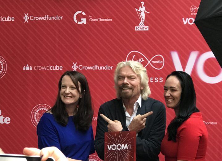 Richard Branson with Voom winners
